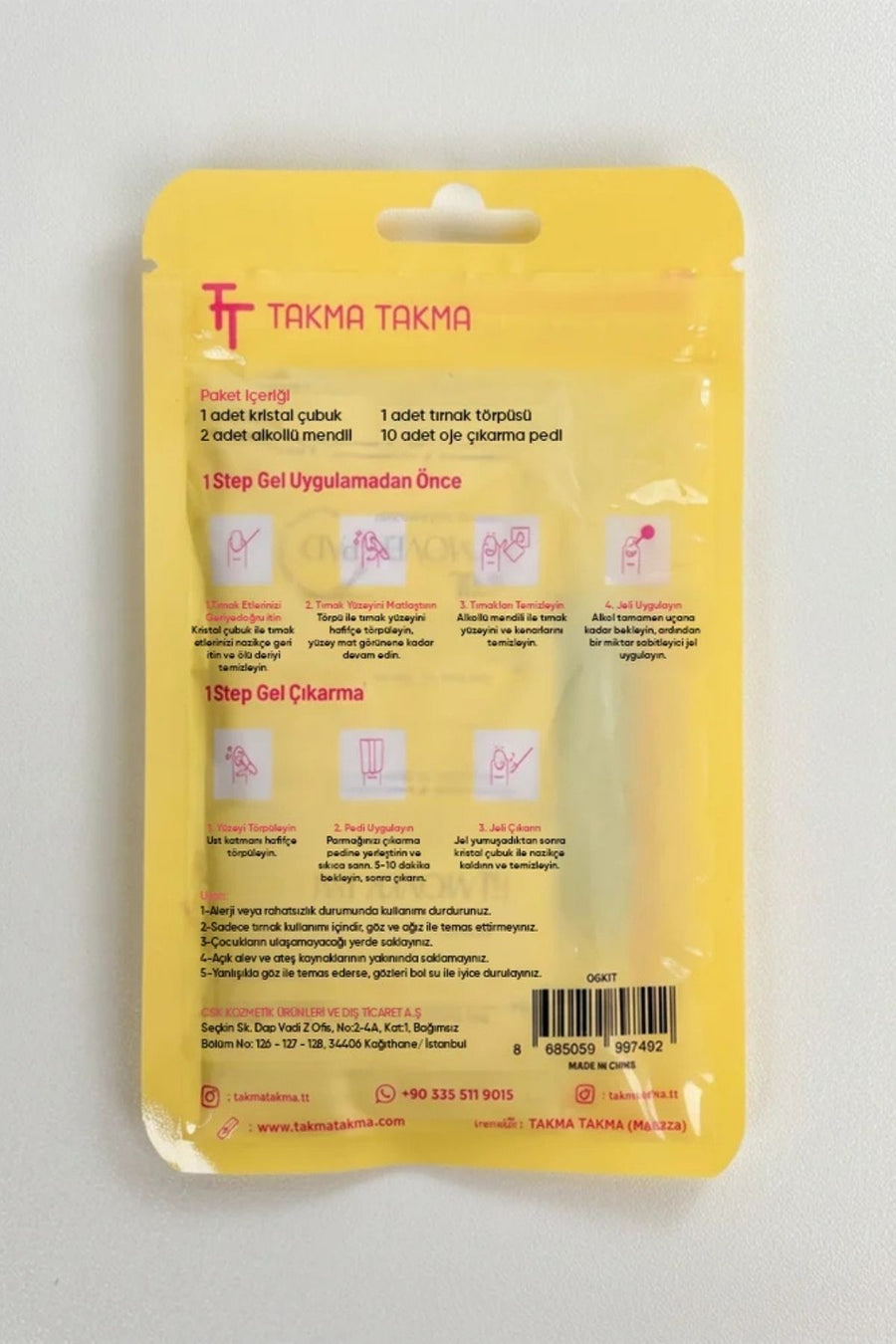 Takma Takma OGKIT Oje Çıkarma Seti — Mor
