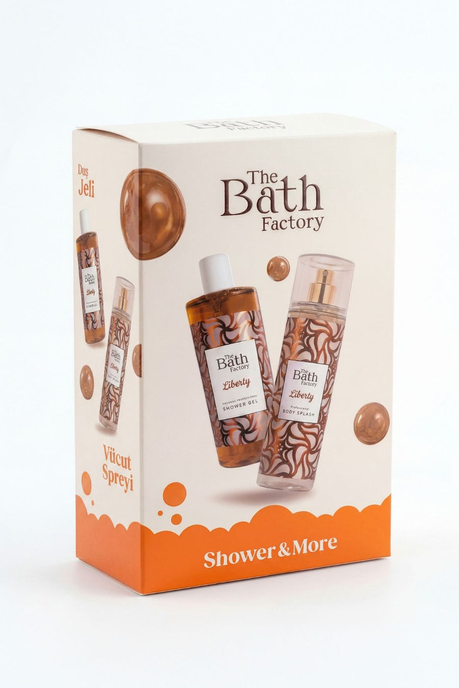 The Bath Factory Liberty Duş Jeli ve Vücut Spreyi 2'li Set — Oranj