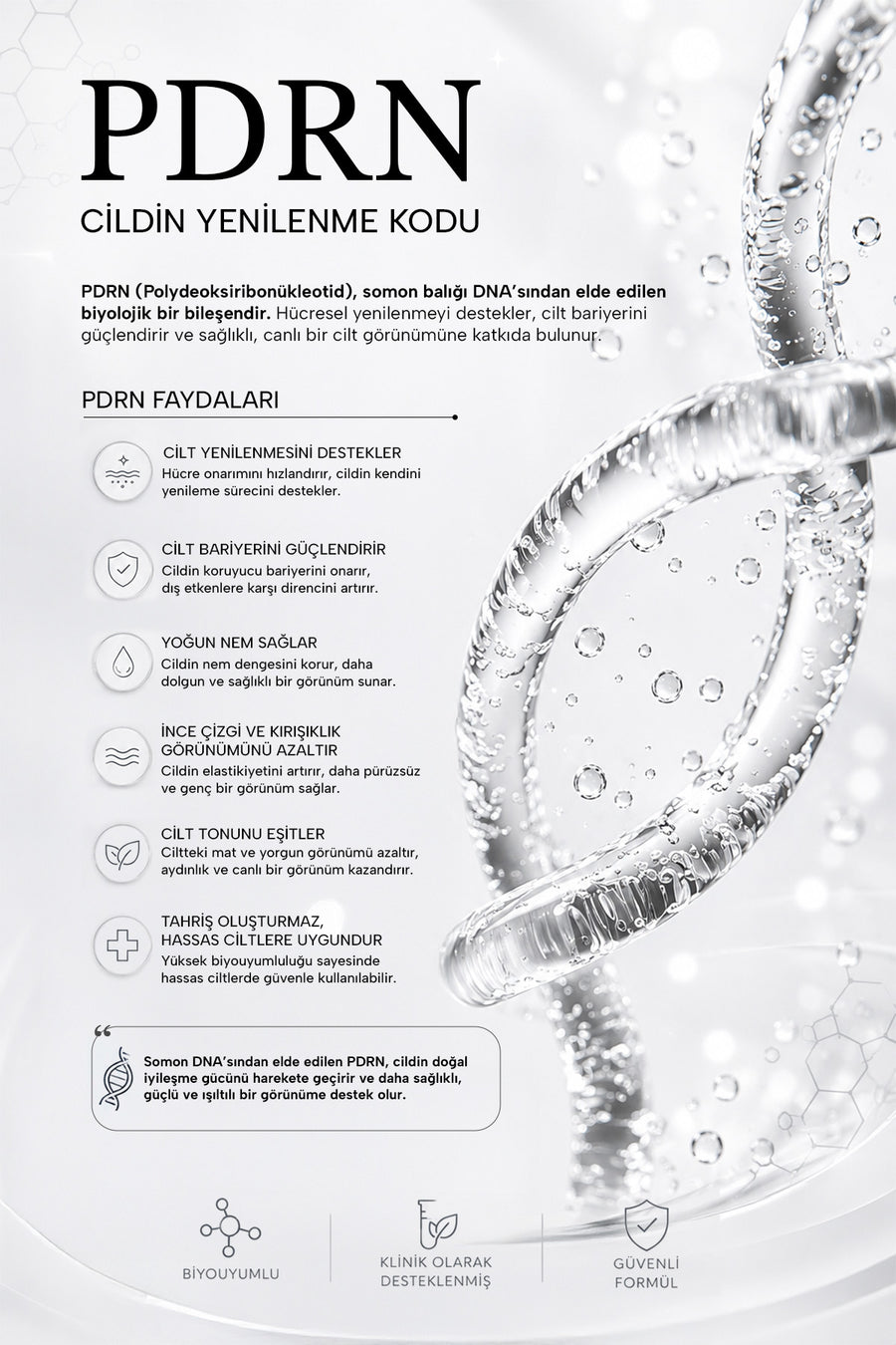 PDRN (SOMON DNA) Kırışıklık Karşıtı Serum 50 ml — Gri