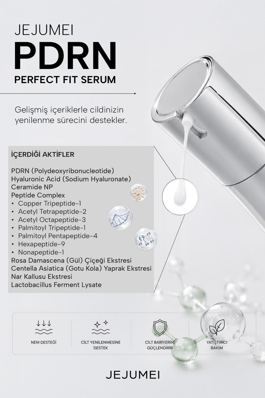 PDRN (SOMON DNA) Kırışıklık Karşıtı Serum 50 ml — Gri