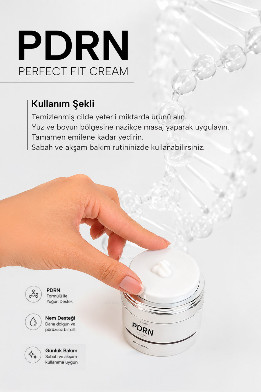 PDRN (SOMON DNA) Nemlendirici Krem 50 g — Gri