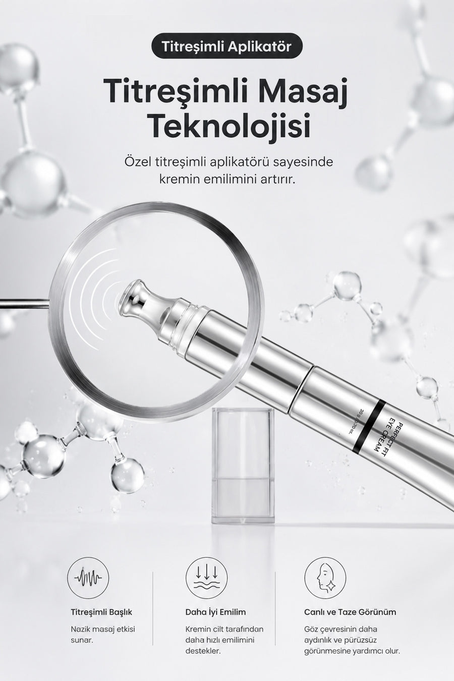 PDRN (SOMON DNA) Yenileyici Titreşim Başlıklı Göz Kremi 20 g — Gri