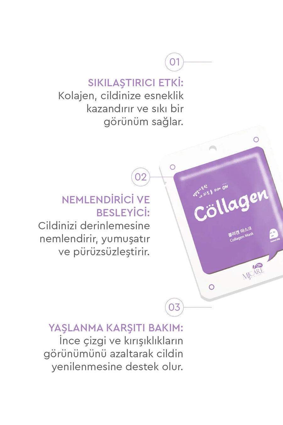 Mjcare 5li Maske Seti — Beyaz