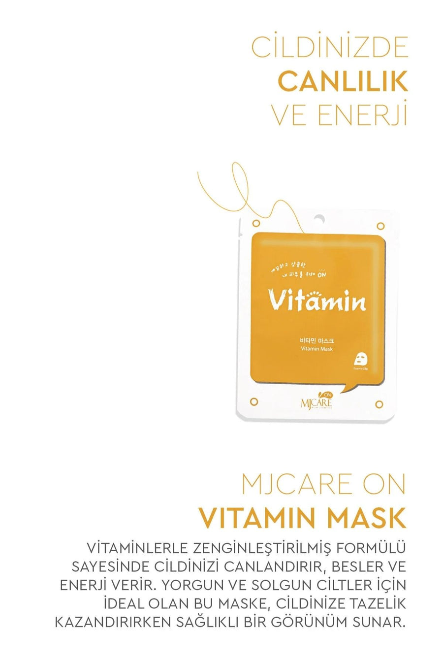 Mjcare On Vitamin Mask -Vitaminli Yüz Maskesi — Karma