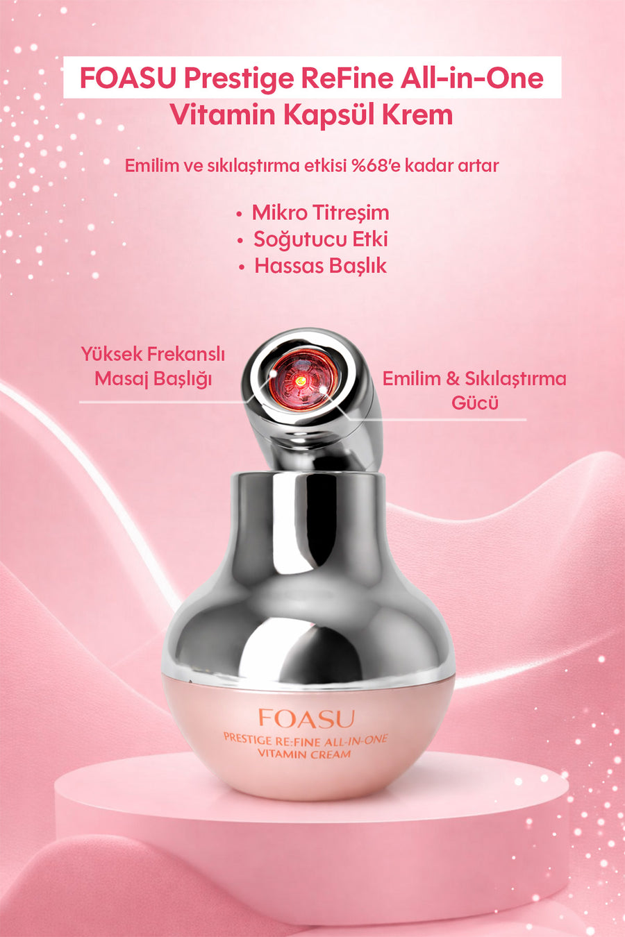 Foasu Prestige Çok Etkili Yoğun Nem & Işıltı Veren Vitamin Kapsül Krem 45g — Beyaz