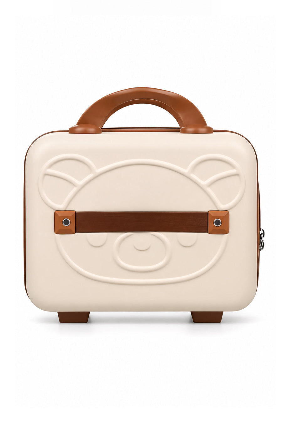 Kilitli Makyaj Çantası Valizi Su Geçirmez Darbeye Dayanıklı Kozmetik Organizer 30 x 23 x 16 cm — Ekru — Ekru